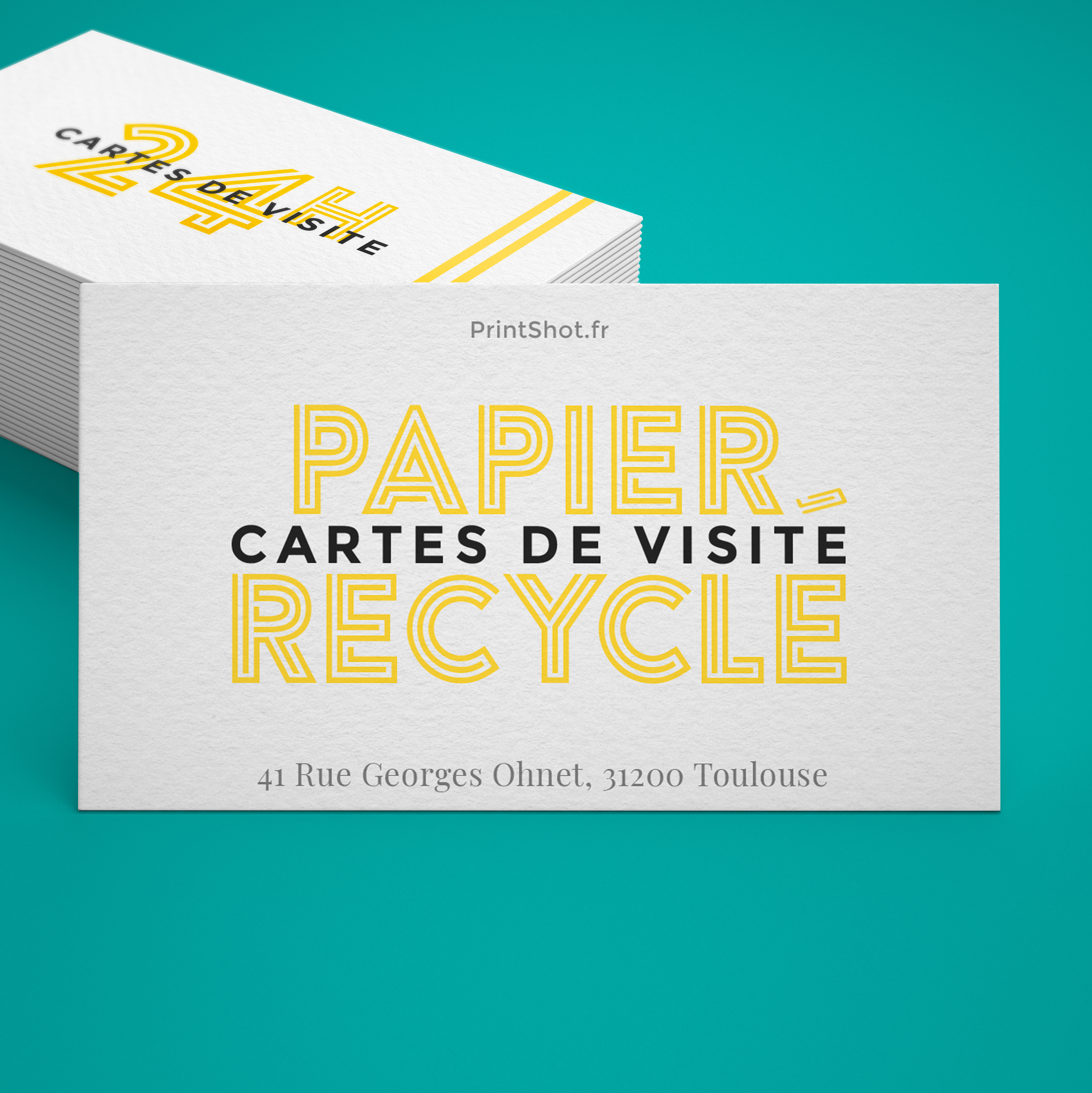 Carte de Visite  Impression écologique de Carte en Papier Recyclé